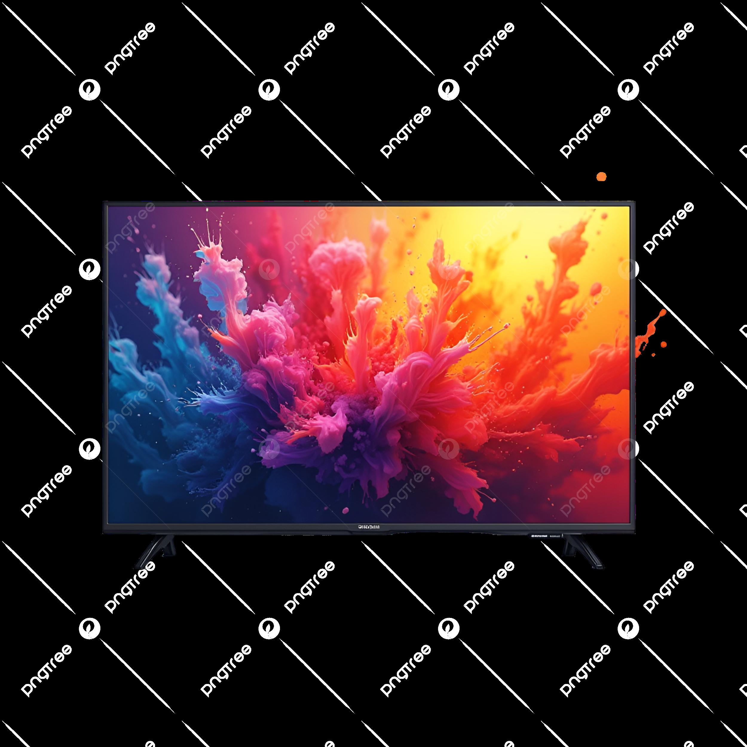 Modern Smart Tv With A Vibrant Abstract Display <b>High Definition</b> ...