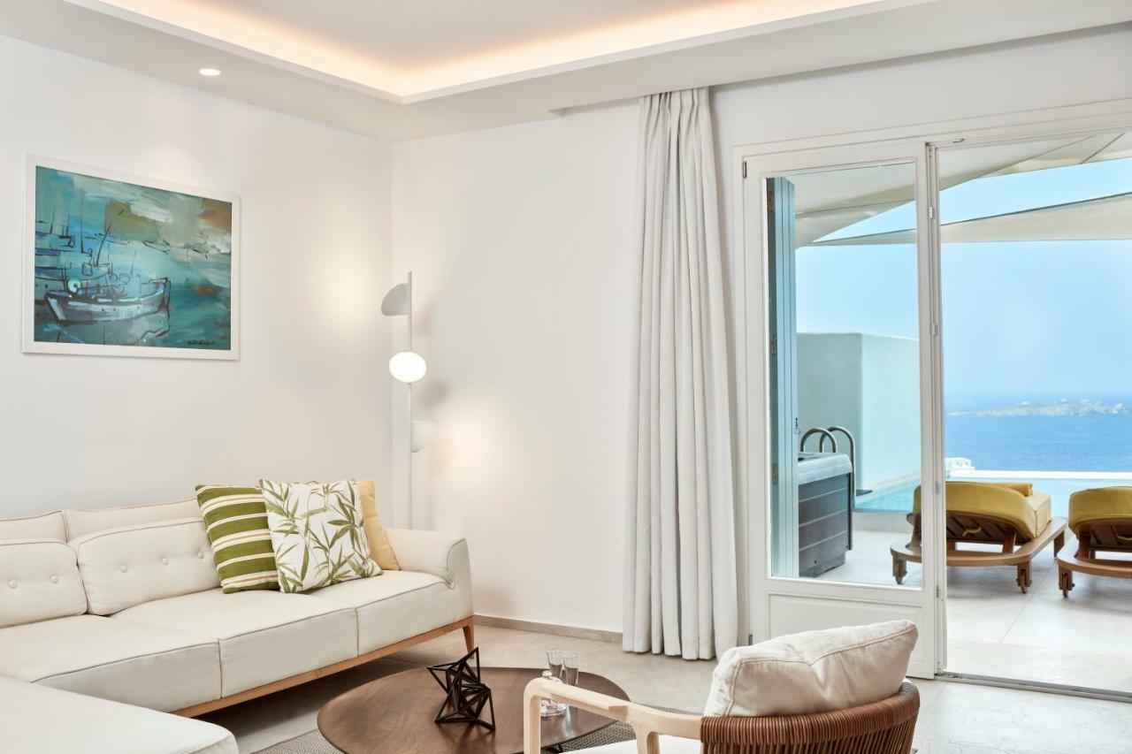 CYCLADES Two-Room Suite with Sea View Outdoor Jacuzzi & Private Pool